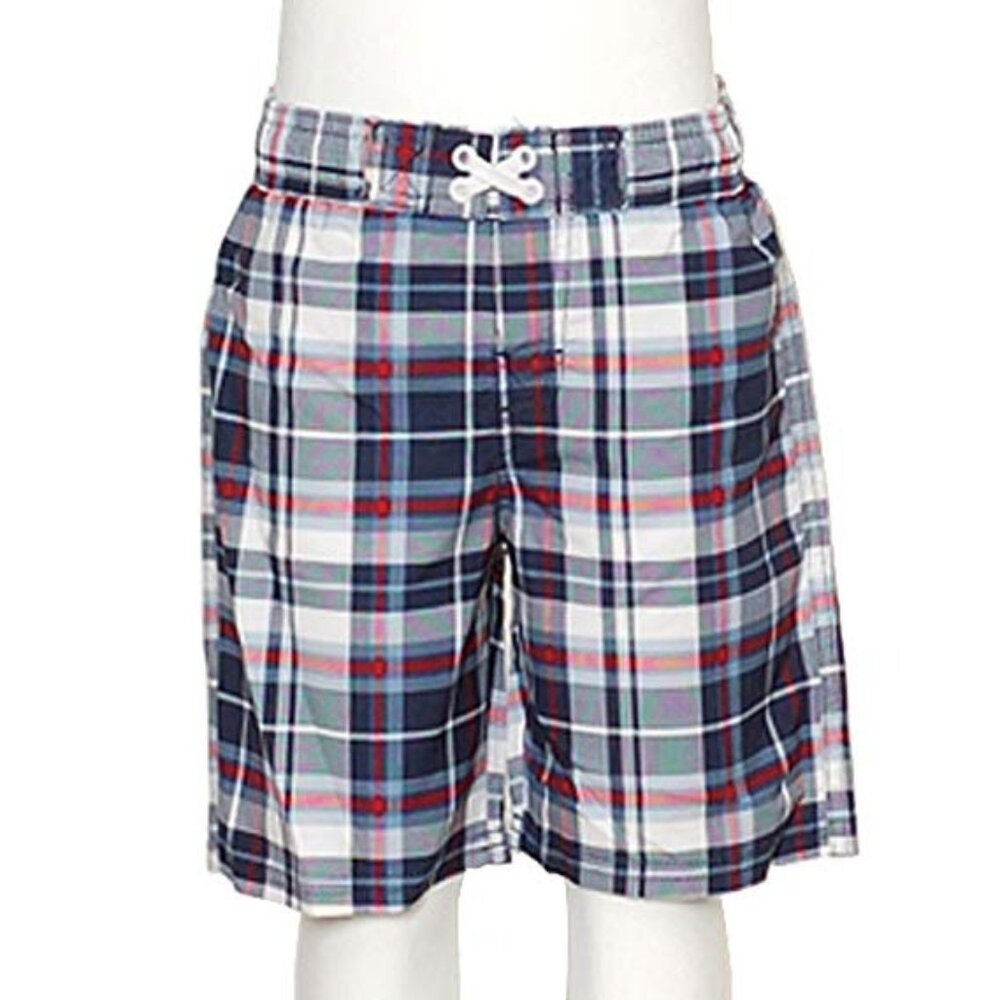 Xtreme Boys Toddler Blue Plaid Swim Trunks Shorts 24 months